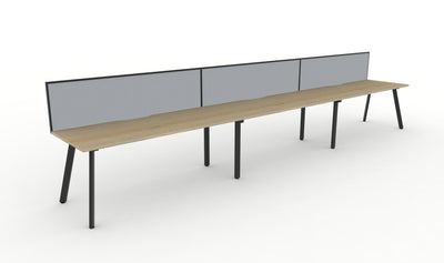 1200mm Wide x 750mm Deep / Natural Oak Top / Black Frame