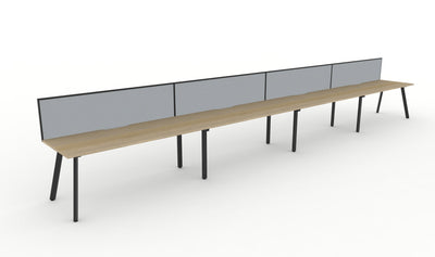 1200mm Wide x 750mm Deep / Natural Oak Top / Black Frame
