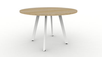 1200mm Dia x 730mm H / Natural Oak / White