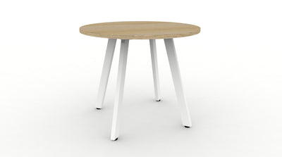 900mm Dia x 730mm H / Natural Oak / White