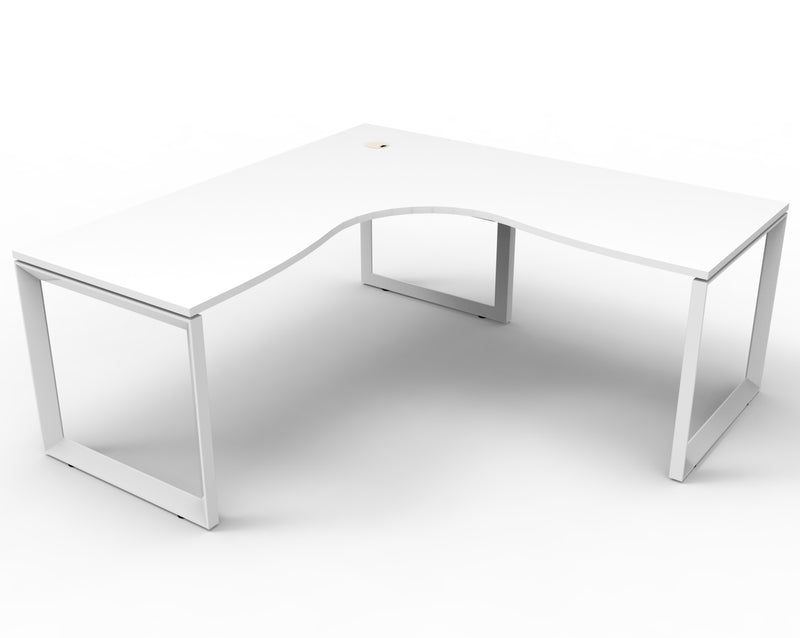 Deluxe Infinity Loop Leg Corner Workstation