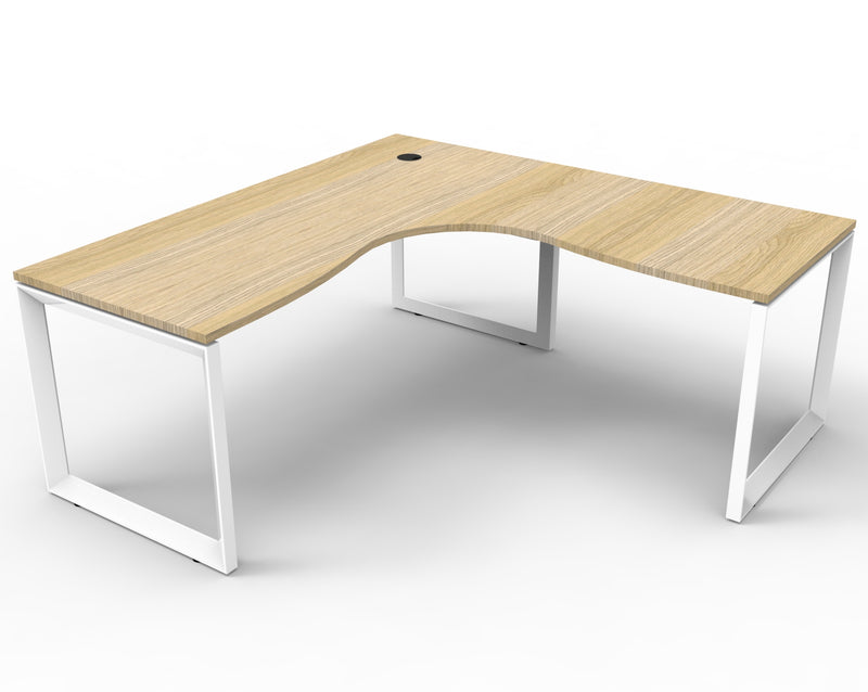 Deluxe Infinity Loop Leg Corner Workstation