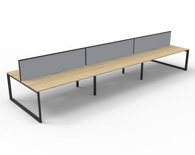 1200mm Wide x 750mm Deep / Natural Oak Top / Black Frame