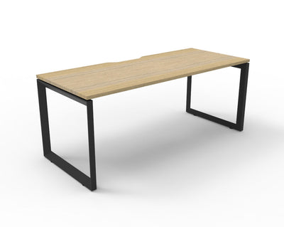 1 Person / 1200mm W x 750mm Deep / Natural Oak Top / Black Frame