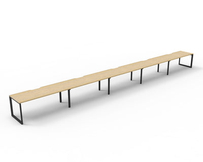 1200mm Wide x 750mm Deep / Natural Oak Top / Black Frame