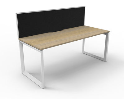 Deluxe Infinity Loop Leg Single Sided Workstations - With Screen