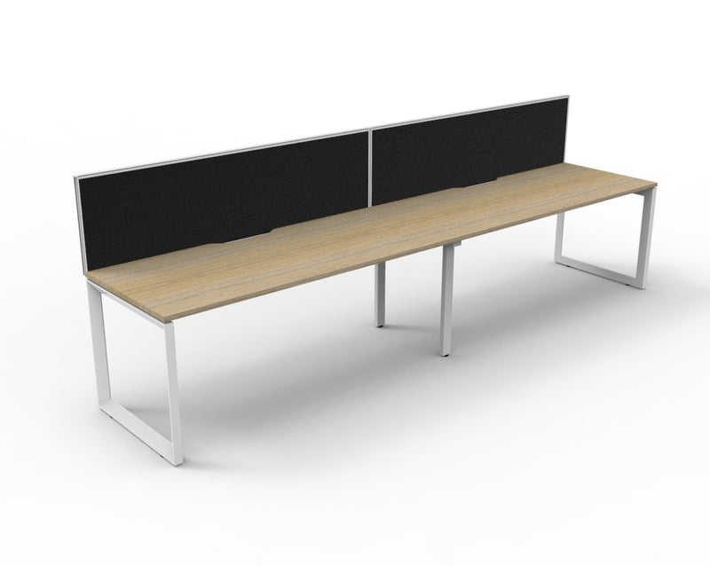 Deluxe Infinity Loop Leg Single Sided Workstations - With Screen