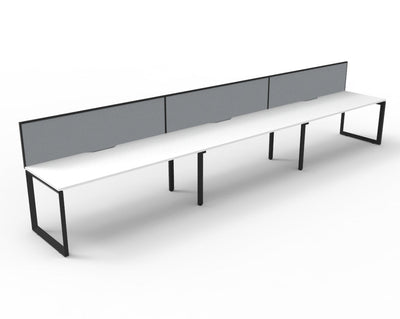 Deluxe Infinity Loop Leg Single Sided Workstations - With Screen