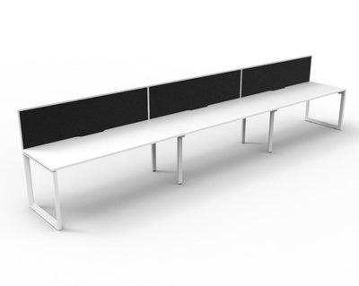 Deluxe Infinity Loop Leg Single Sided Workstations - With Screen