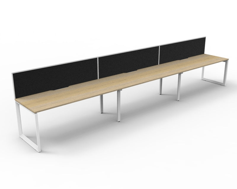 Deluxe Infinity Loop Leg Single Sided Workstations - With Screen