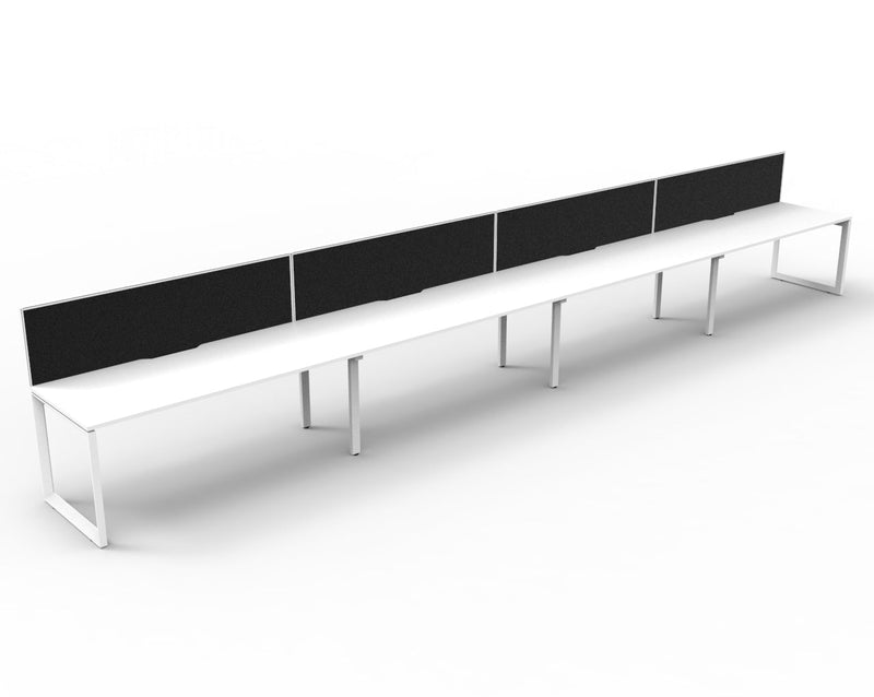 Deluxe Infinity Loop Leg Single Sided Workstations - With Screen