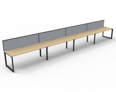 1200mm Wide x 750mm Deep / Natural Oak Top / Black Frame