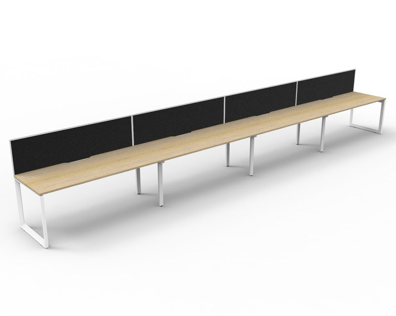 Deluxe Infinity Loop Leg Single Sided Workstations - With Screen