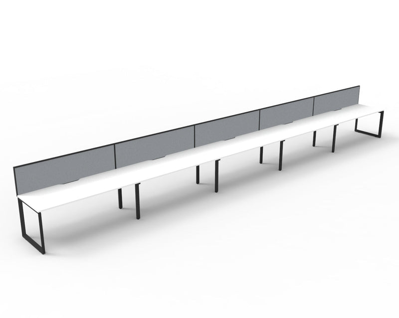 Deluxe Infinity Loop Leg Single Sided Workstations - With Screen
