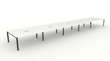 Deluxe Infinity Profile Leg Back To Back Workstations - No Screen