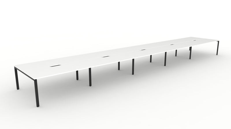 Deluxe Infinity Profile Leg Back To Back Workstations - No Screen