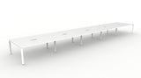 Deluxe Infinity Profile Leg Back To Back Workstations - No Screen