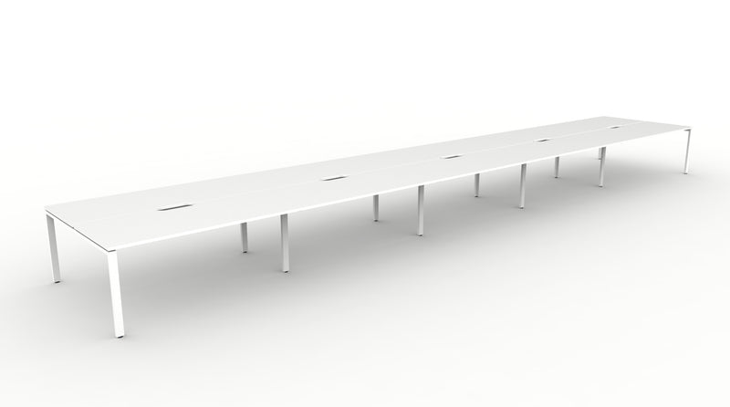 Deluxe Infinity Profile Leg Back To Back Workstations - No Screen