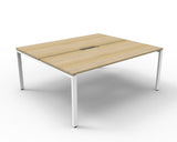 Deluxe Infinity Profile Leg Back To Back Workstations - No Screen
