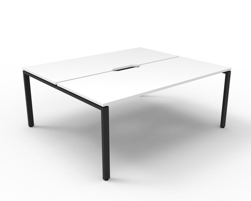 Deluxe Infinity Profile Leg 2 Person Back To Back Workstation - No Screen