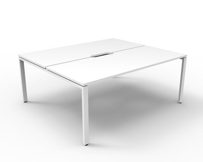 Deluxe Infinity Profile Leg 2 Person Back To Back Workstation - No Screen