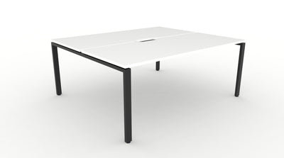 Deluxe Infinity Profile Leg Back To Back Workstations - No Screen