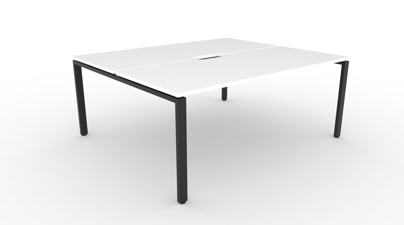 Deluxe Infinity Profile Leg Back To Back Workstations - No Screen