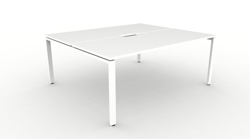 Deluxe Infinity Profile Leg Back To Back Workstations - No Screen