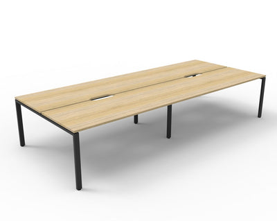 1200mm Wide x 750mm Deep / Natural Oak Top / Black Frame