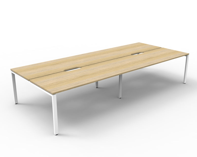 Deluxe Infinity Profile Leg Back To Back Workstations - No Screen