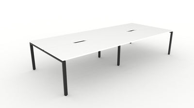 Deluxe Infinity Profile Leg Back To Back Workstations - No Screen