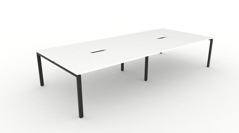 Deluxe Infinity Profile Leg Back To Back Workstations - No Screen