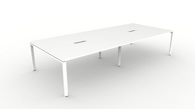 Deluxe Infinity Profile Leg Back To Back Workstations - No Screen