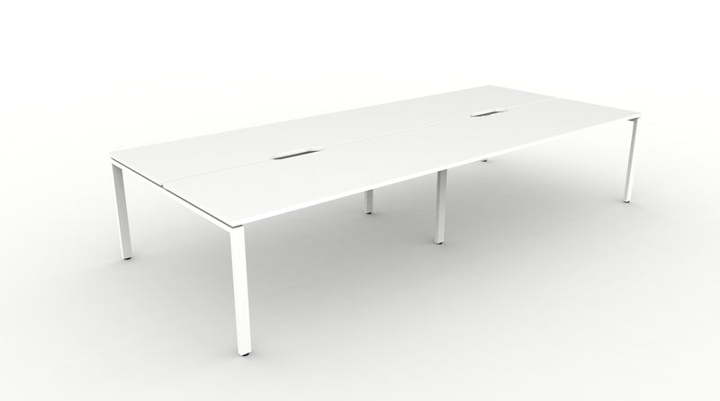 Deluxe Infinity Profile Leg Back To Back Workstations - No Screen