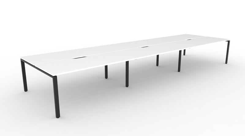 Deluxe Infinity Profile Leg Back To Back Workstations - No Screen