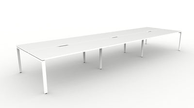 Deluxe Infinity Profile Leg Back To Back Workstations - No Screen