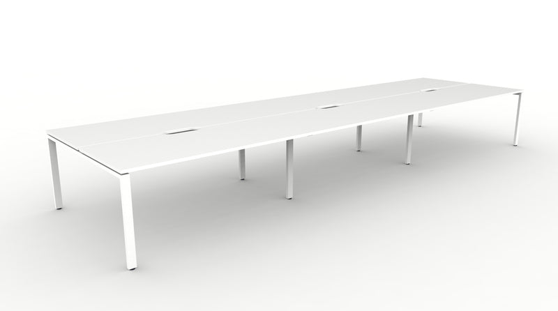 Deluxe Infinity Profile Leg Back To Back Workstations - No Screen