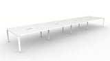 Deluxe Infinity Profile Leg Back To Back Workstations - No Screen