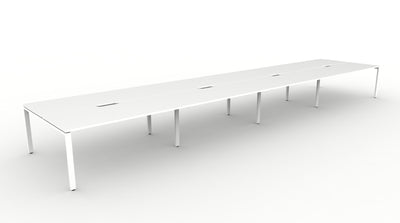 Deluxe Infinity Profile Leg Back To Back Workstations - No Screen