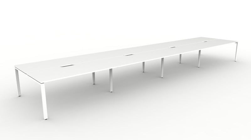 Deluxe Infinity Profile Leg Back To Back Workstations - No Screen