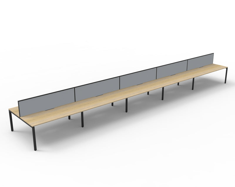 Deluxe Infinity Profile Leg Back To Back Workstations - With Screen