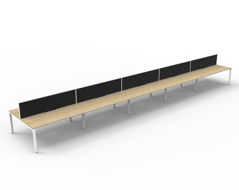 Deluxe Infinity Profile Leg Back To Back Workstations - With Screen