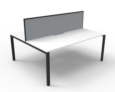Deluxe Infinity Profile Leg Back To Back Workstations - With Screen