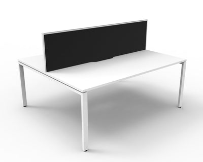 Deluxe Infinity Profile Leg Back To Back Workstations - With Screen