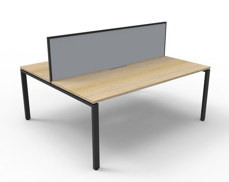 Deluxe Infinity Profile Leg Back To Back Workstations - With Screen
