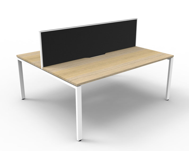 Deluxe Infinity Profile Leg Back To Back Workstations - With Screen