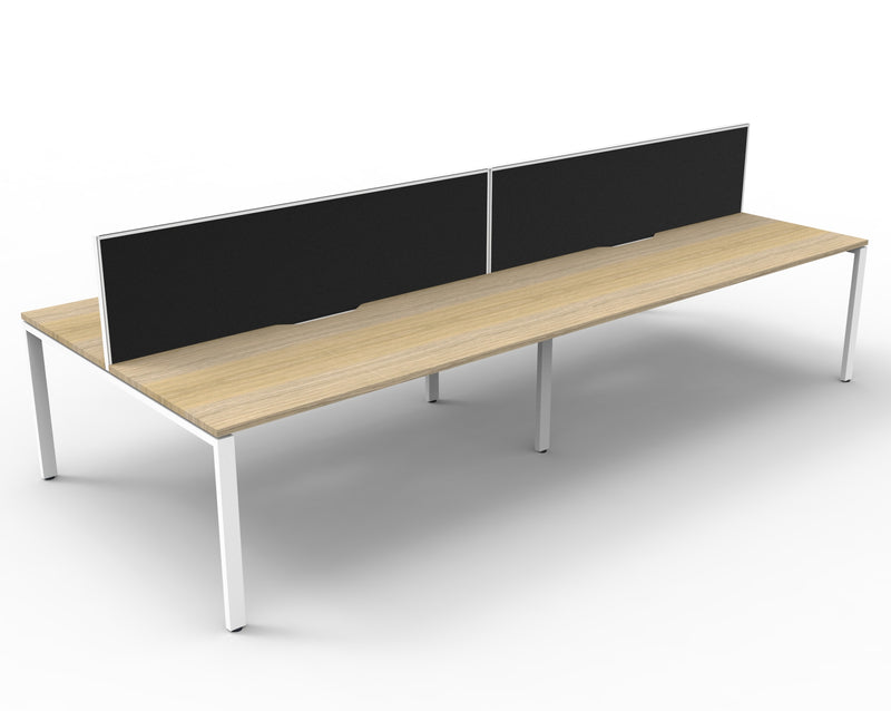 Deluxe Infinity Profile Leg Back To Back Workstations - With Screen