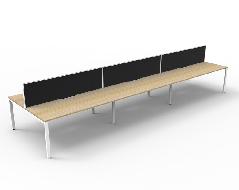 Deluxe Infinity Profile Leg Back To Back Workstations - With Screen