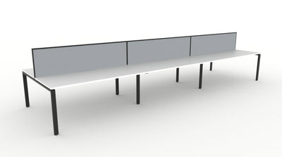 Deluxe Infinity Profile Leg Back To Back Workstations - With Screen