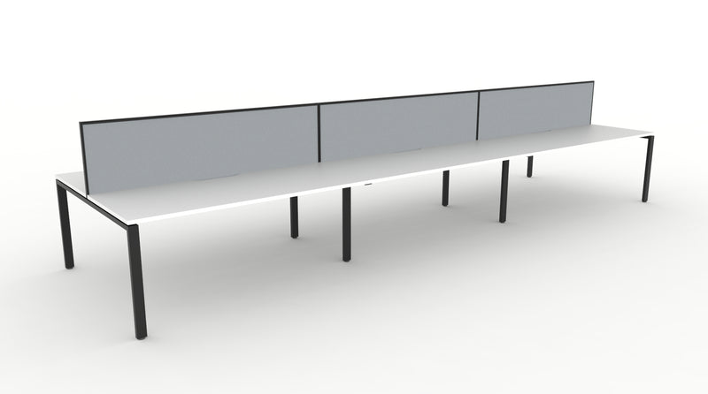 Deluxe Infinity Profile Leg Back To Back Workstations - With Screen